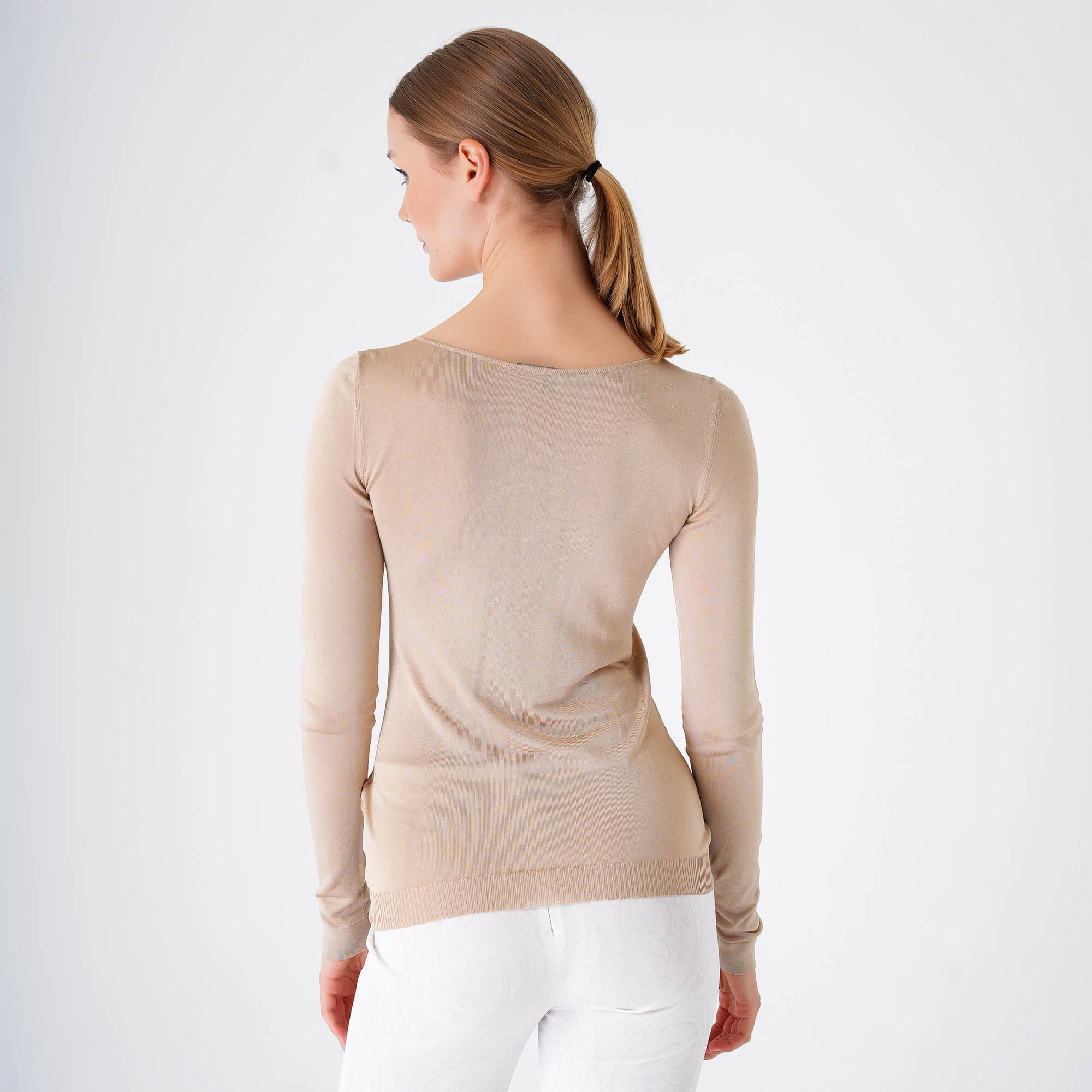 Gucci - Beige Knitted&Bamboo Thin Sweater